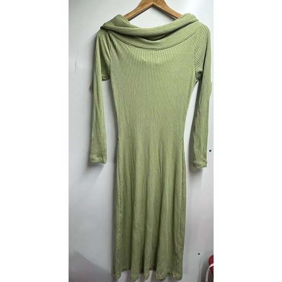 Mara Hoffman NEW FULL CIRCLE EMERY DRESS Size Small In Emery Green Longsleeved - Picture 12 of 13